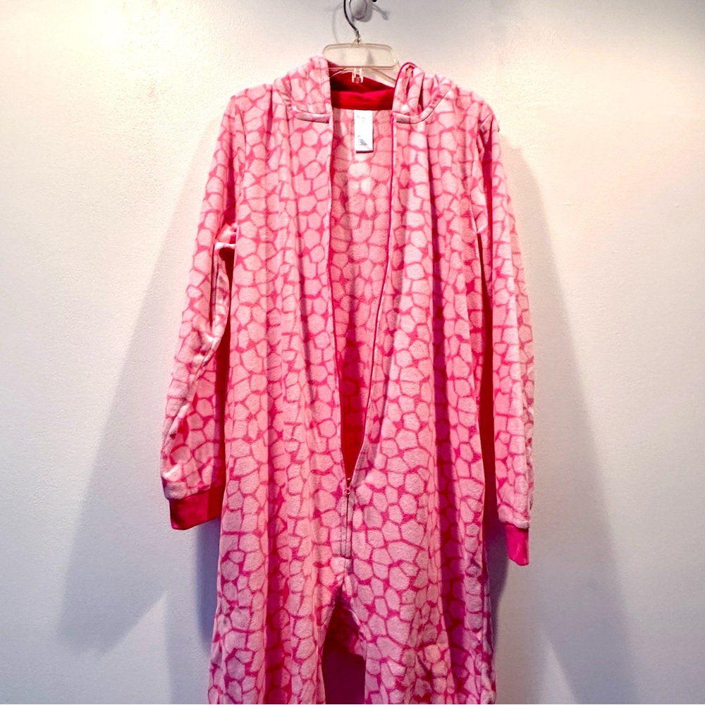 NWOT The Children's Place Women's Pink Dinosaur/Monster Hood Onesie, Size S - Picture 8 of 10